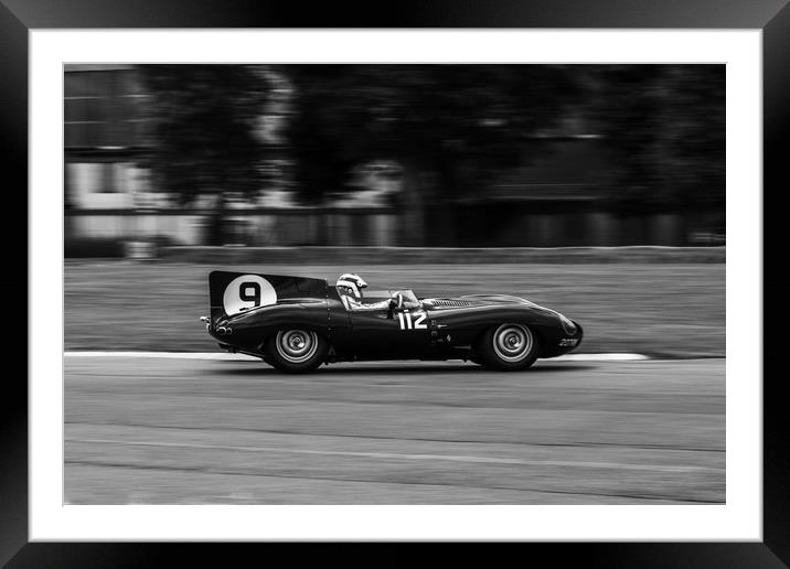 Jaguar D Type at Flywheel Festival Framed Mounted Print by Oxon Images