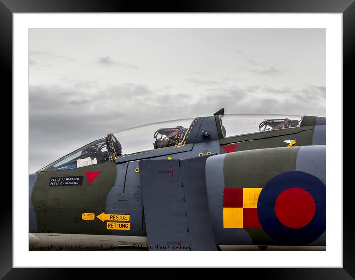 RAF F-4 Phantom XV490 cockpits Framed Mounted Print by Keith Campbell