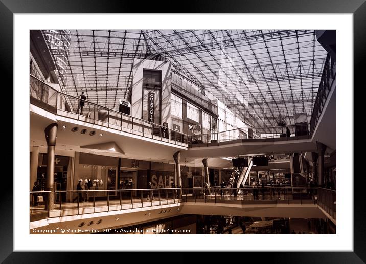 Bull Ring Shopping Centre  Framed Mounted Print by Rob Hawkins