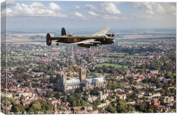 'City of Lincoln' over the City of Lincoln Canvas Print by Gary Eason