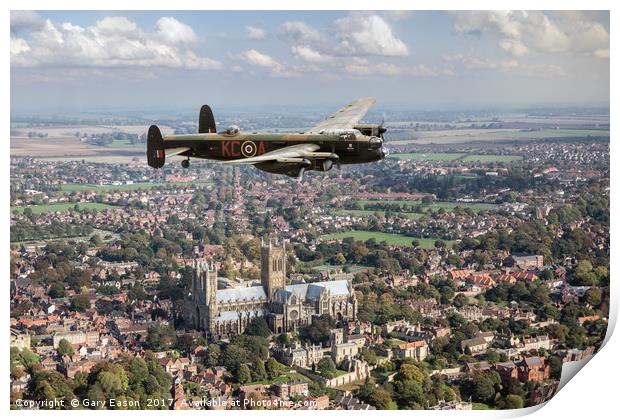 'City of Lincoln' over the City of Lincoln Print by Gary Eason