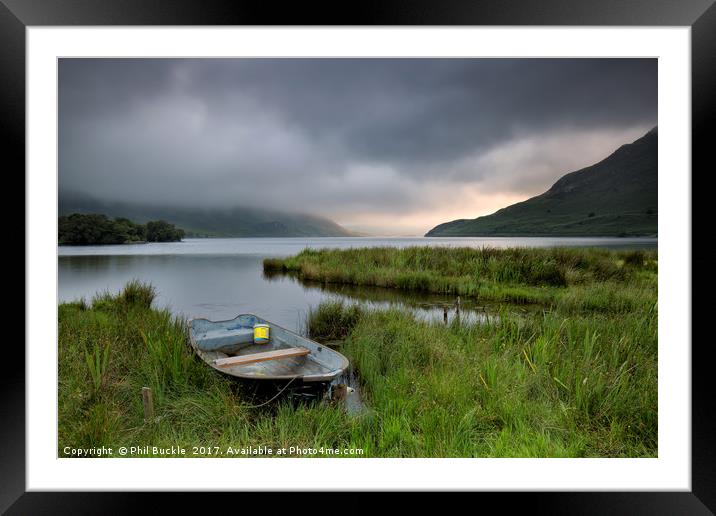 Crummock Water Brief Light Framed Mounted Print by Phil Buckle