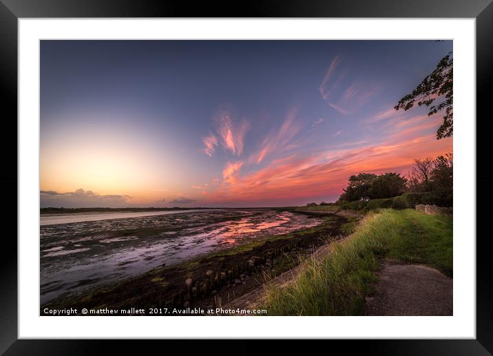The Coloured Side Of The Sunset Framed Mounted Print by matthew  mallett