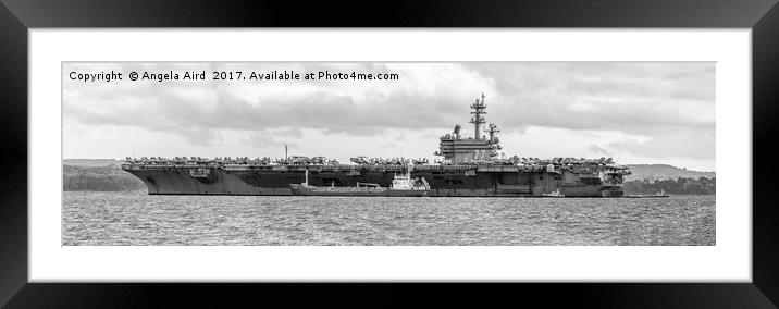 USS George H.W Bush. Framed Mounted Print by Angela Aird