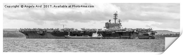 USS George H.W Bush. Print by Angela Aird