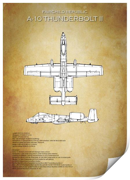 A-10 Thunderbolt II Print by J Biggadike