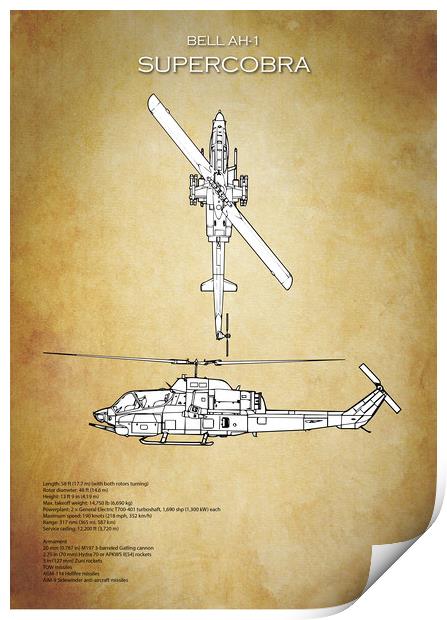 AH-1 SuperCobra Print by J Biggadike