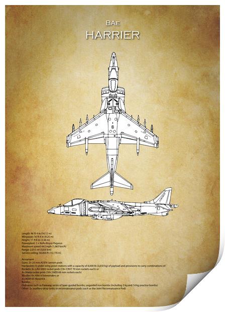BAe Harrier Print by J Biggadike