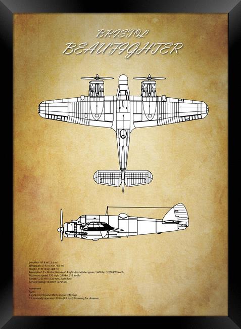 Bristol Beaufighter Framed Print by J Biggadike