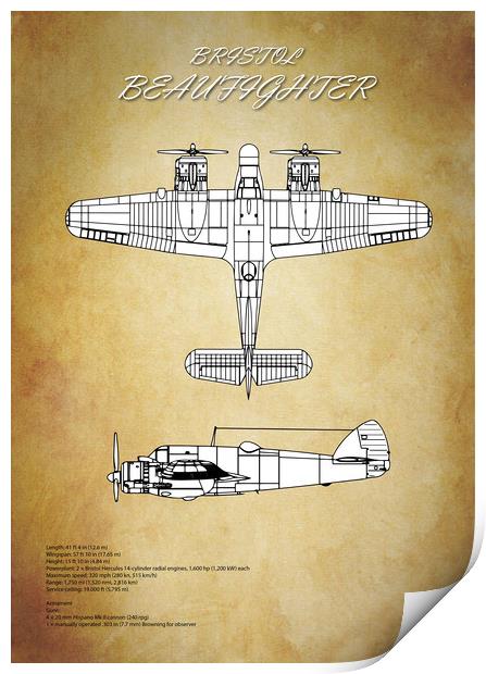 Bristol Beaufighter Print by J Biggadike