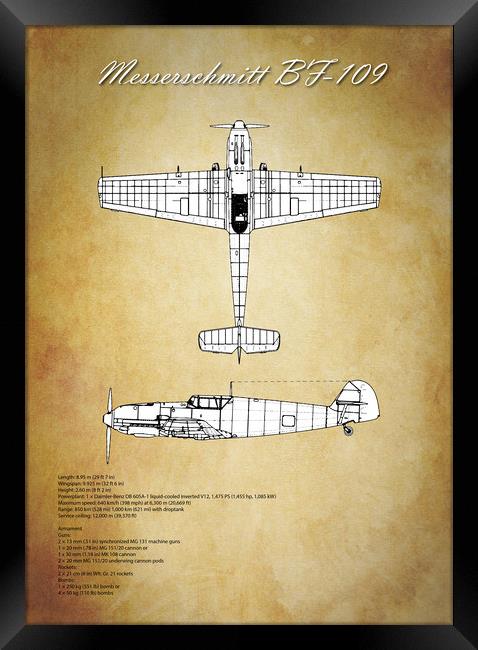 Messerschmitt BF-109 Framed Print by J Biggadike
