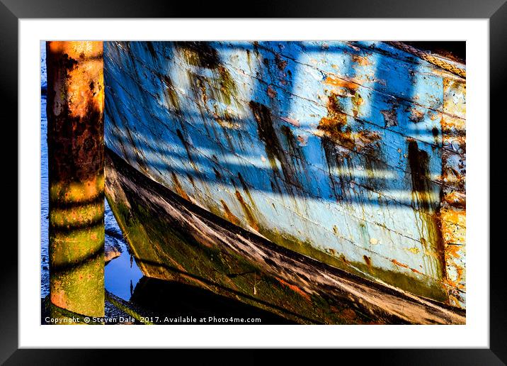 Beautiful old boat Framed Mounted Print by Steven Dale