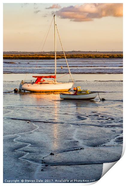 Stranded at Low Tide Print by Steven Dale