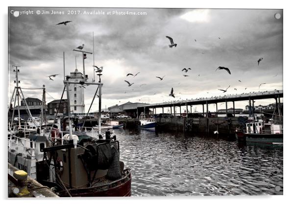 North Shields Fish Quay  Acrylic by Jim Jones