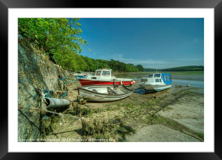 Fal Boats  Framed Mounted Print by Rob Hawkins