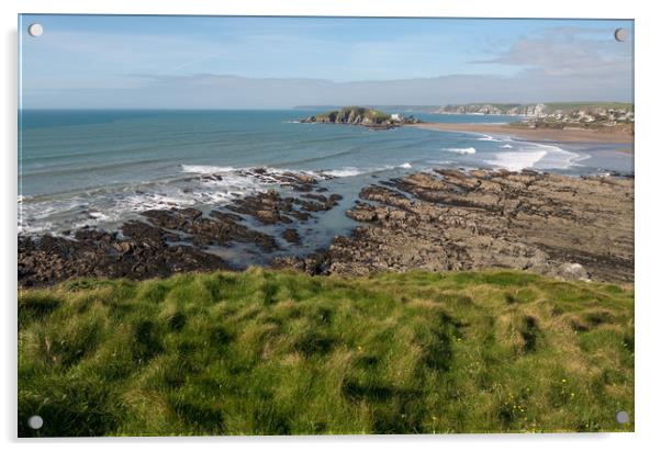 Burgh Island and Bantham Beach Acrylic by Jon Rendle