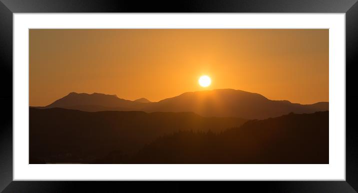 sunset over the isle of mull Framed Mounted Print by kevin murch