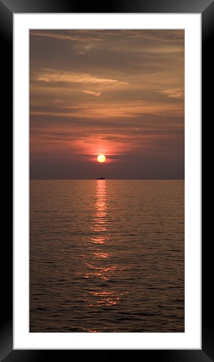 Sunset over Pula Framed Mounted Print by Ian Middleton