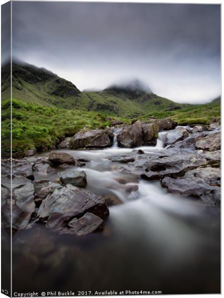 Moody Morning Deepdale Beck Canvas Print by Phil Buckle