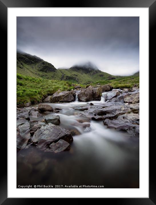 Moody Morning Deepdale Beck Framed Mounted Print by Phil Buckle