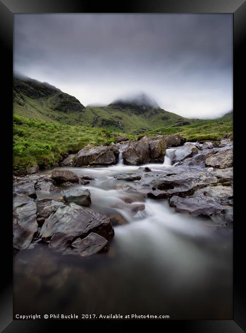 Moody Morning Deepdale Beck Framed Print by Phil Buckle
