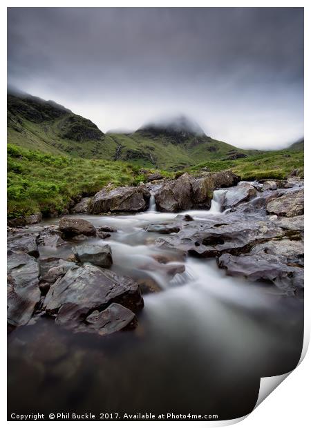 Moody Morning Deepdale Beck Print by Phil Buckle