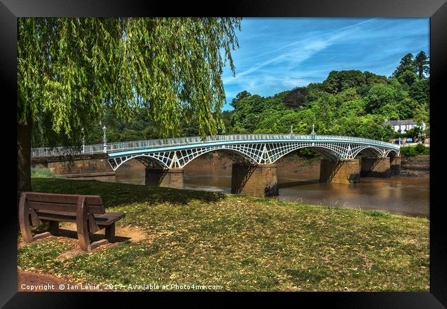 A Riverside Seat At Chepstow Framed Print by Ian Lewis