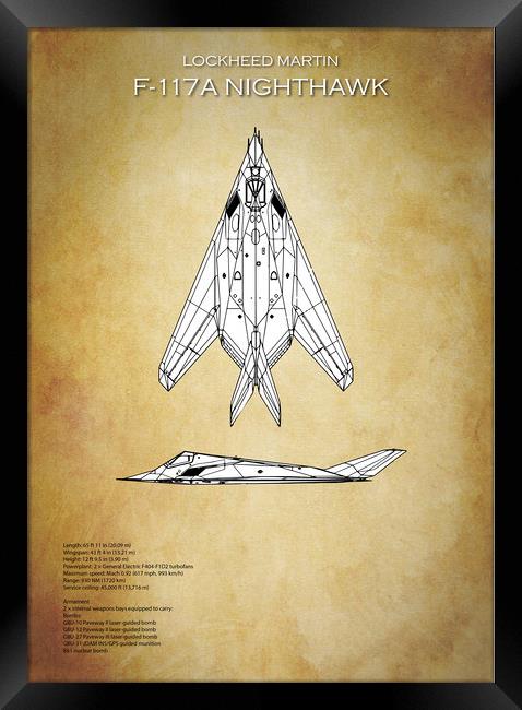 Lockheed F-117A Nighthawk Framed Print by J Biggadike