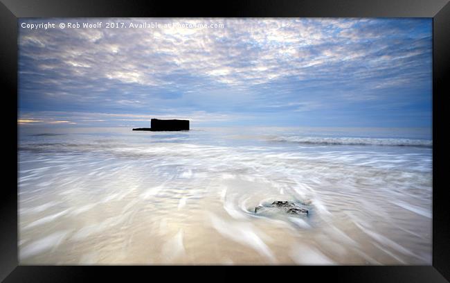 Transfixed by the Sea Framed Print by Rob Woolf