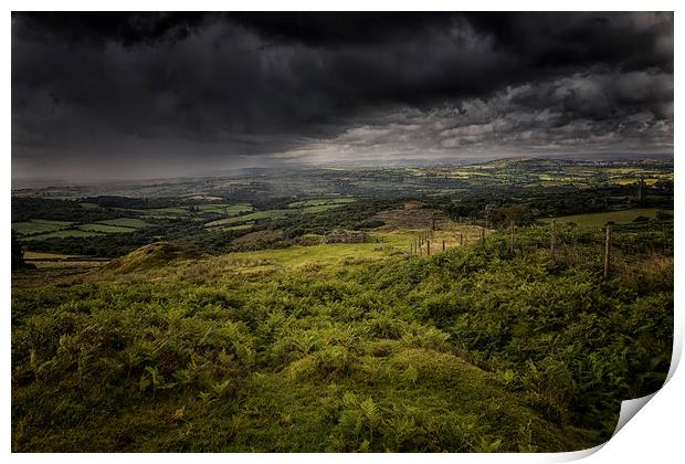 Bodmin moor  approaching storms Print by Dean Messenger
