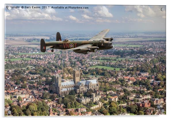 "City of Lincoln" VN-T over the city of Lincoln Acrylic by Gary Eason