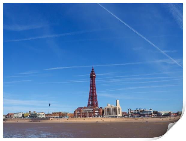 Blackpool Print by Victor Burnside