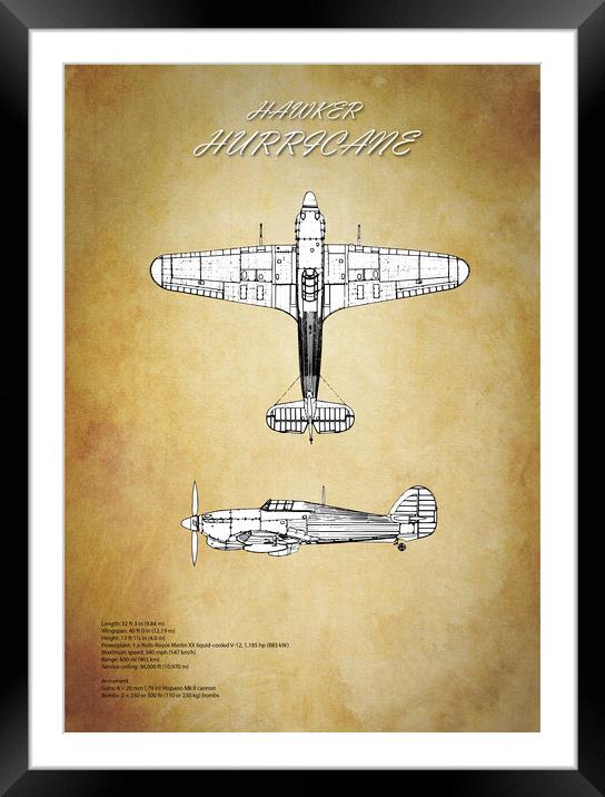 Hawker Hurricane Framed Mounted Print by J Biggadike