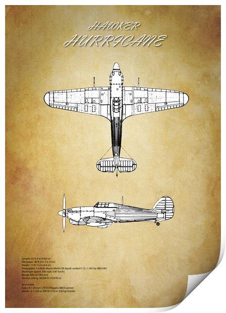 Hawker Hurricane Print by J Biggadike