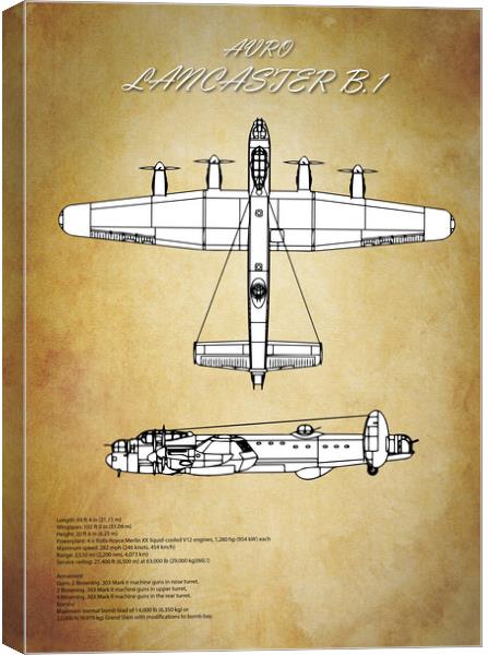 Avro Lancaster Bomber Canvas Print by J Biggadike
