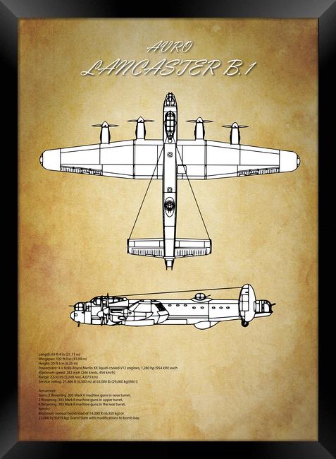 Avro Lancaster Bomber Framed Print by J Biggadike