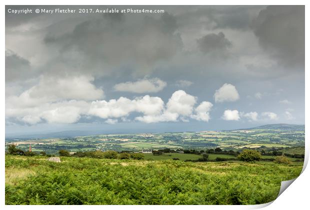 Clouds over Dartmoor Print by Mary Fletcher