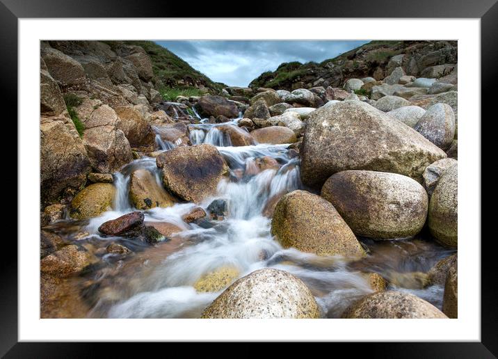 Stream Into Porth Nanven Framed Mounted Print by Jennifer Higgs
