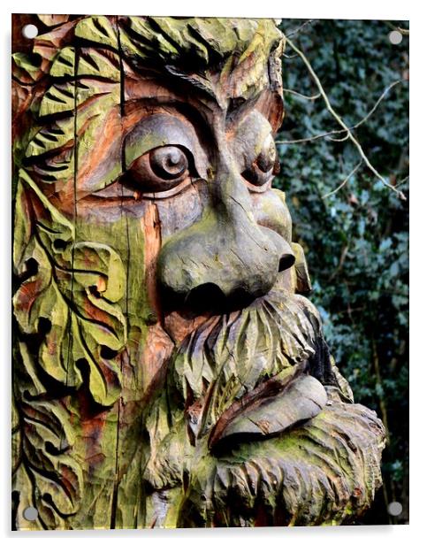 The Green Man Acrylic by Mike Lanning