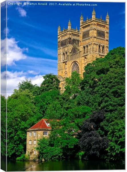 Durham Cathedral and Old Fulling Mill Canvas Print by Martyn Arnold