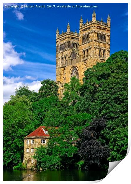 Durham Cathedral and Old Fulling Mill Print by Martyn Arnold