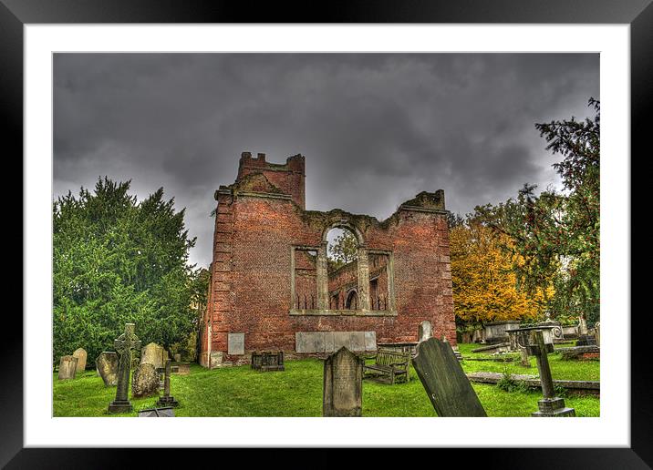 The Brick Church Ruins Stanmore Framed Mounted Print by Chris Thaxter