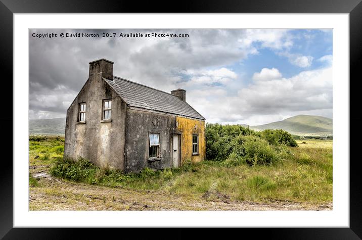 Old Abandoned farmhouse Ireland Framed Mounted Print by David Michael Norton