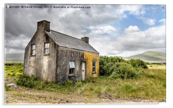 Old Abandoned farmhouse Ireland Acrylic by David Michael Norton