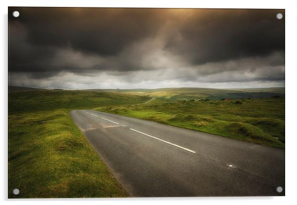 Dartmoors Winding road Acrylic by Dean Messenger