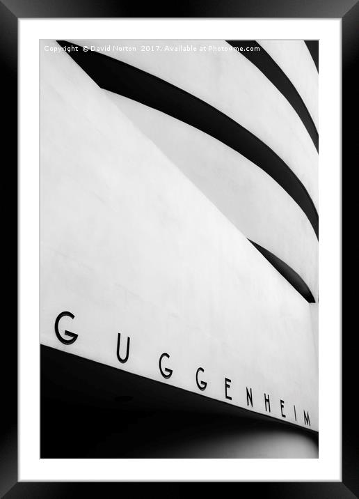 Guggenheim Museum Framed Mounted Print by David Michael Norton