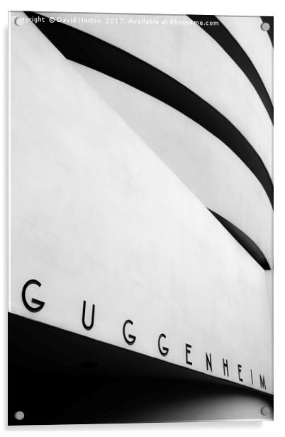 Guggenheim Museum Acrylic by David Michael Norton
