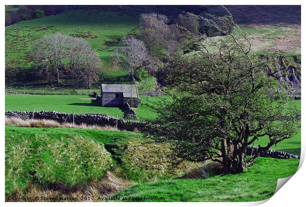 Coverdale Barn Print by Steven Watson