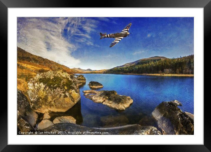 Spitfire Lake  Framed Mounted Print by Ian Mitchell