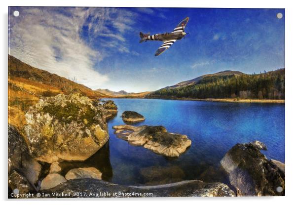Spitfire Lake  Acrylic by Ian Mitchell